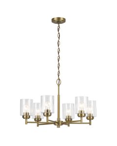 Winslow 6 lt Chandelier - Natural Brass