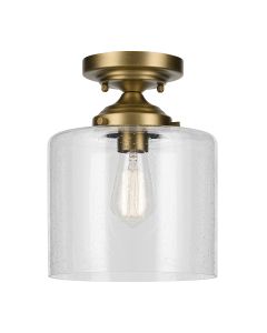 Winslow 1 lt Ceiling Semi-Flush - Natural Brass
