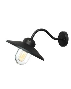 Klampenborg 1 Light Wall Lantern - Black