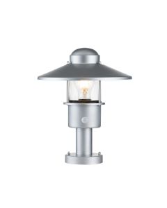 Klampenborg 1 Light Pedestal with PIR - Silver