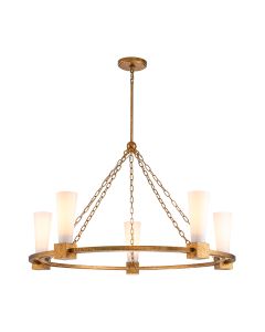 Kristy 5 lt Chandelier - Distressed Gold