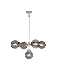 Kula 5 Light Chandelier - Polished Nickel