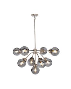 Kula 9 Light Chandelier - Polished Nickel