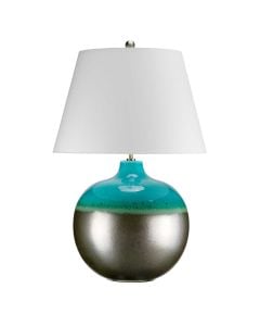 Laguna 1 Light LargeTable Lamp - Turquoise and Graphite Glaze