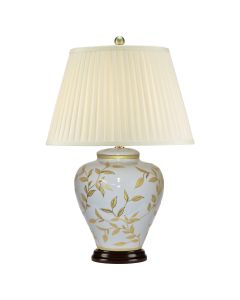 Leaves Brown Gold 1 Light Table Lamp - Brown and Gold