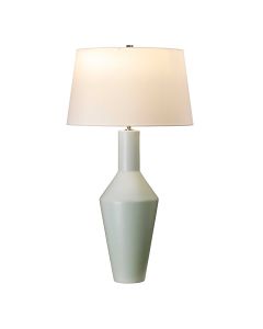 Leyton 1 Light Table Lamp - Pale Sage Green with Ivory Shade