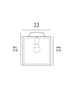 Lofoten 1 Light Flush - Cube - Black