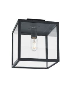 Lofoten 1 Light Flush - Cube - Black