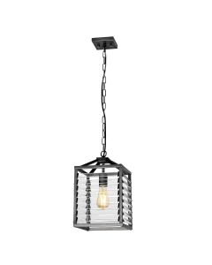 Louvre 1 Light Pendant - Painted Gunmetal