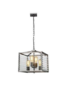 Louvre 4 Light Pendant - Painted Gunmetal