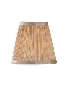 Clip Shades Mushroom Pleat Gold Chiffon Candle Shade