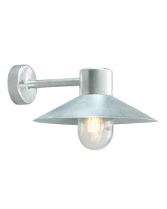 Lund 1 Light Wall Lantern - Galvanised
