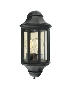 Malaga Mini 1 Light Mini Wall Lantern - Black