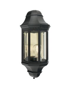 Malaga 1 Light Wall Lantern - Black