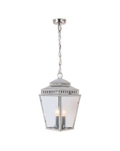 Mansion House 3 Light Chain Lantern - Polished Nickel