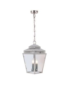 Mansion House 3 Light Chain Lantern - Polished Nickel