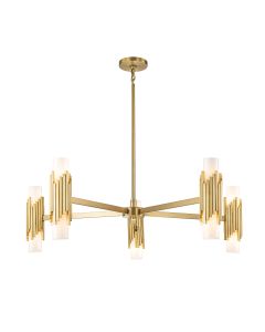 Marvele 10 lt Chandelier - Aged Brass