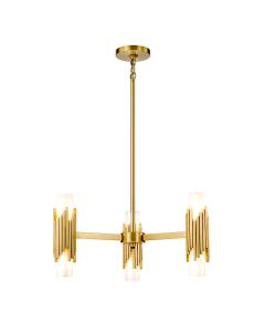 Marvele 6 lt Chandelier - Aged Brass