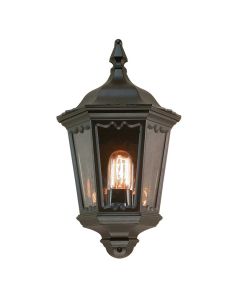 Medstead 1 Light Half Lantern - Black