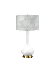 Milo 1 Light Table Lamp - Aged Brass, White, Blue