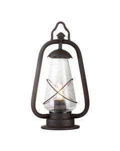 Miners 1 Light Pedestal Lantern - Old Bronze