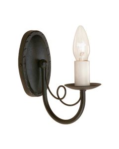 Minster 1 Light Wall Light - Black