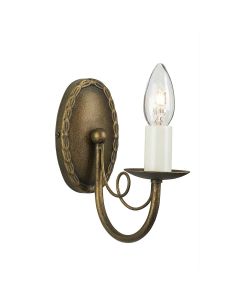 Minster 1 Light Wall Light - Black / Gold Patina