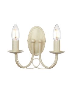 Minster 2 Light Wall Light - Ivory / Gold Patina