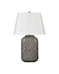 Muse 1 Light Table Lamp - Grey with White Shade