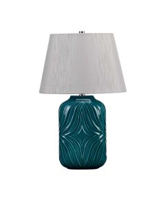 Muse 1 Light Table Lamp - Turqoise with Grey Shade