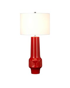 Muswell 1 Light Table Lamp - Red with White Shade
