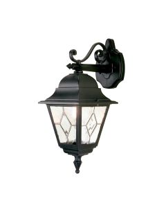Norfolk 1 Light Down Wall Lantern - Black