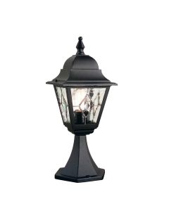 Norfolk 1 Light Pedestal Lantern - Black