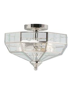 Old Park 2 Light Semi-Flush - Polished Nickel
