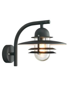 Oslo 1 Light Wall Lantern - Black