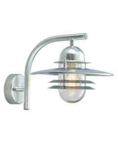 Oslo 1 Light Wall Lantern - Galvanised