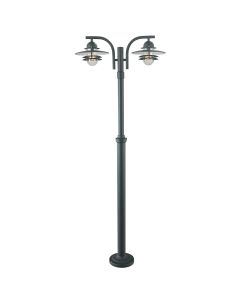 Oslo 2 Light Lamp Post - Black