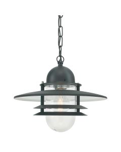 Oslo 1 Light Chain Lantern - Black