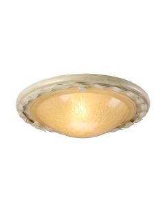 Olivia 1 Light Flush - Ivory / Gold Patina