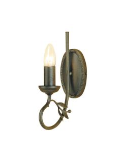 Olivia 1 Light Wall Light - Black / Gold Patina