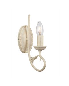 Olivia 1 Light Wall Light - Ivory / Gold Patina