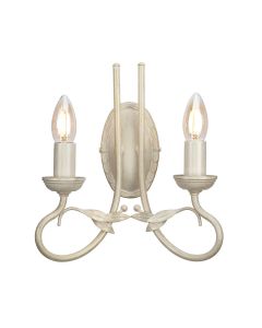 Olivia 2 Light Wall Light - Ivory / Gold Patina