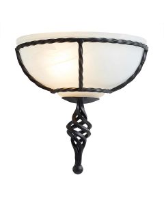 Pembroke 1 Light Wall Uplighter - Black