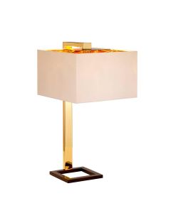 Plein 1 Light Table Lamp - Dark Brown / Polished Gold
