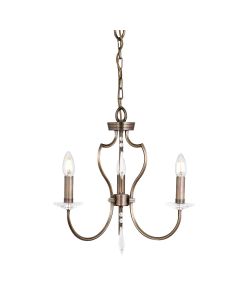 Pimlico 3 Light Chandelier - Dark Bronze