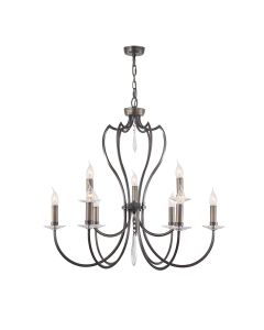 Pimlico 9 Light Chandelier - Dark Bronze