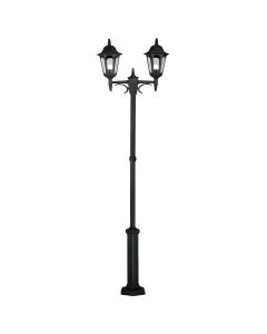 Parish 2 Light Twin Lamp Post - Black