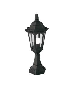 Parish Mini 1 Light Pedestal Lantern - Black