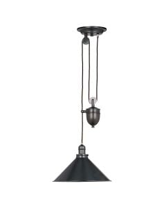 Provence 1 Light Rise and Fall Pendant - Old Bronze