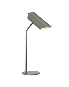 Quinto 1 Light Table Lamp - Dark Grey / Polished Nickel